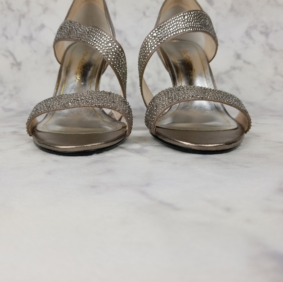 Caparros Silver Open Toe Pumps size 8B 3.5 " heels - Picture 8 of 8